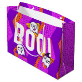 Sac de fête violet Halloween BOO Fantômes (Dos Angle)