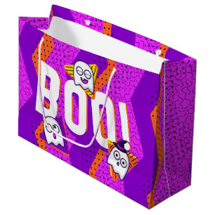Sac de fête violet Halloween BOO Fantômes