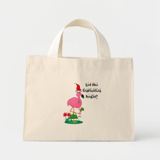 Sac de Flamant rose de Noël (Devant)