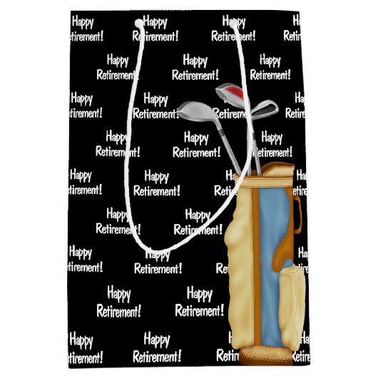 Sac de golf de retraite en noir (Devant)