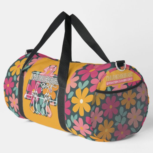 Sac de golf Thunderbird - floral + orange (Coin droit)