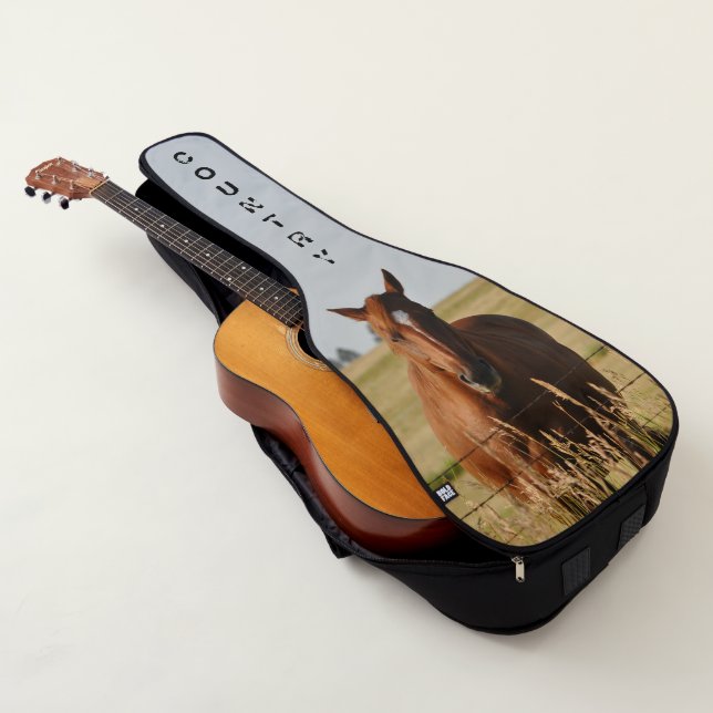 Sac de guitare acoustique de pays de cheval par (3/4)