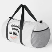 Sac de gym moderne gris blanc sport (Coin droit)