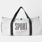 Sac de gym moderne gris blanc sport (Verso)