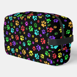 Sac de kit Dopp Design Empreintes de pattes coloré