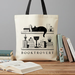 Sac de la amoureux de livres Booktrovert Chat Noir