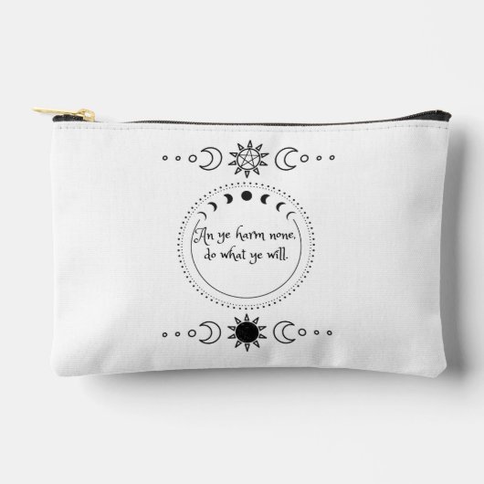 Sac de la carte Tarot Wicca Zipper Pouch (Recto)