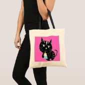 Sac de lait de boissons de chat noir de bébé (Devant (produit))