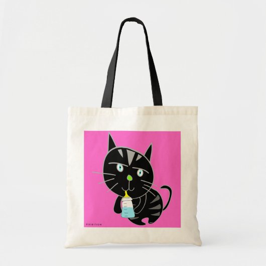 Sac de lait de boissons de chat noir de bébé (Devant)