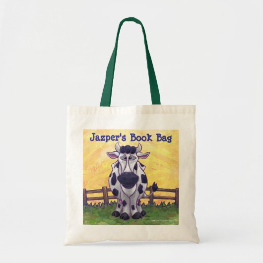 Sac de livre personali de vache amusant (Devant)