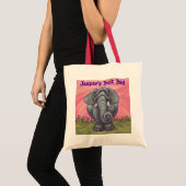 Sac de livre personnalisé Eléphant mignon (Devant (produit))