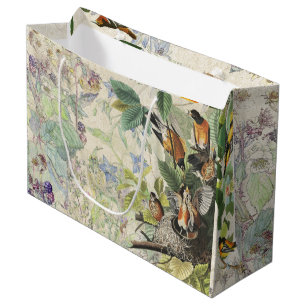 Sac de loriot d'Audubon et de cadeau de fleurs