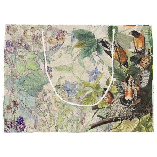 Sac de loriot d'Audubon et de cadeau de fleurs (Dos)