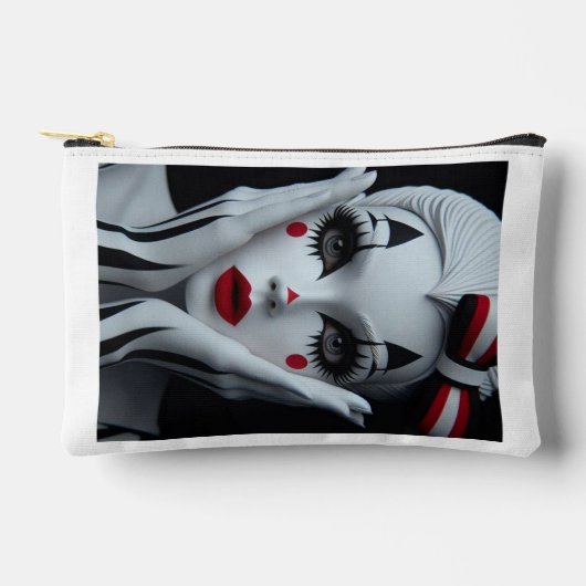 Sac de maquillage Arlequin monochrome - Gras & Élé (Recto)