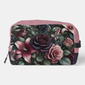 Sac de maquillage de voyage à fleurs de roses goth (Verso)