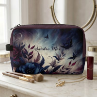 Sac de maquillage de voyage floral gothique person