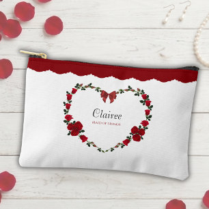 Sac de Maquillage Demoiselle d'Honneur Rose Rouge 