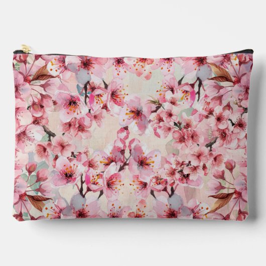 Sac de maquillage en fleurs de cerisier chic (Recto)