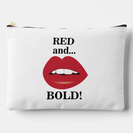 Sac de maquillage lèvres rouge et gras (Recto)