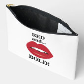 Sac de maquillage lèvres rouge et gras (Ouvrir)