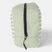 Sac de Maquillage Monogramme Gingham Vert Sauge (Droite)