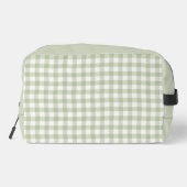 Sac de Maquillage Monogramme Gingham Vert Sauge (Verso)