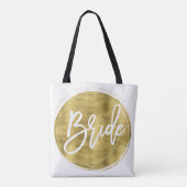 Sac de mariage blanc mariée avec feuille d'or (Dos)