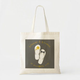 Sac de mariage Mr & Mrs Flip Flops Plage d'Hibiscu