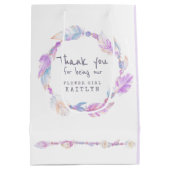 Sac de mariage violet en plumes et perles (Dos)