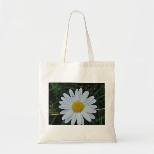 Sac de matière du coton marguerite blanche (Devant)