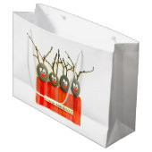 Sac de Noël de renne d'art de caillou (Devant Angle)