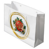 Sac de Noël doré (Devant Angle)