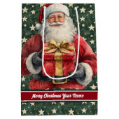 Sac de Noël Monogram : Aquarelle Santa Claus (Dos)