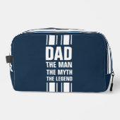 Sac de nuit Navy Blue avec rayure de course blanch (Recto)