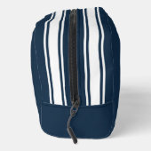 Sac de nuit Navy Blue avec rayure de course blanch (Droite)