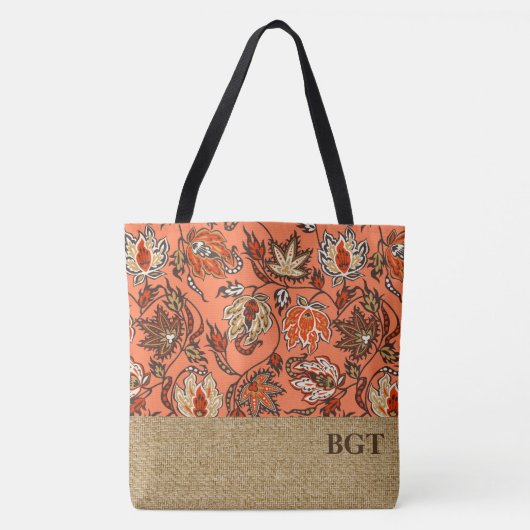 Sac de plage à monogramme tropical hawaïen Protea  (Devant)