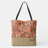 Sac de plage à monogramme tropical hawaïen Protea  (Dos)