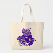 Sac de plage de ketmie d'aquarelle (Devant)