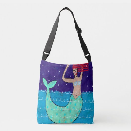 Sac de plage de Mermaid Red Haied (Devant)
