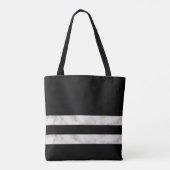 Sac de plage en noir et marbre avec nom (Dos)