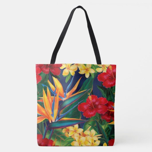 Sac de plage Floral Hawaiian Paradise Tropical (Devant)