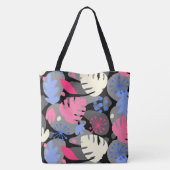 Sac de plage gris tropicale Hawaiian Leaf Mod Mons (Dos)