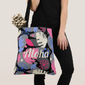 Sac de plage gris tropicale Hawaiian Leaf Mod Mons (De près)