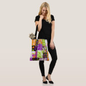 Sac de plage hawaïen Aloha Patchwork - Violet (Sur le modèle)
