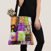 Sac de plage hawaïen Aloha Patchwork - Violet (De près)