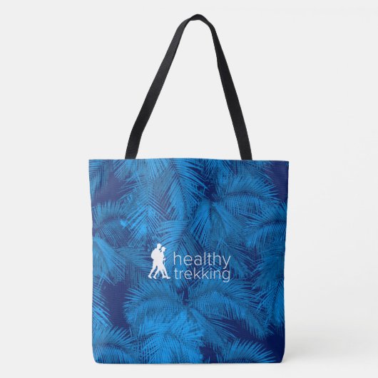 Sac de plage Hawaiian Blue Palms (Devant)