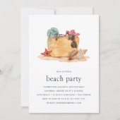 Sac de plage | Invitation de fête sur la plage (Devant)