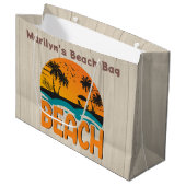 Sac de plage multicolore personnalisé (Devant Angle)