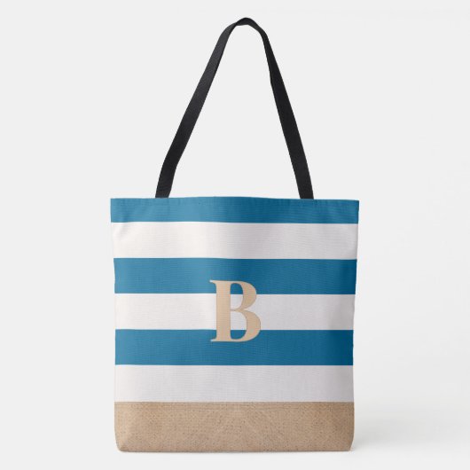 Sac de plage personnalisé monogramme (Devant)