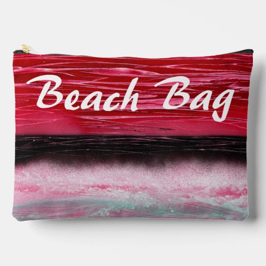 Sac de plage rouge foncé à rose (Recto)